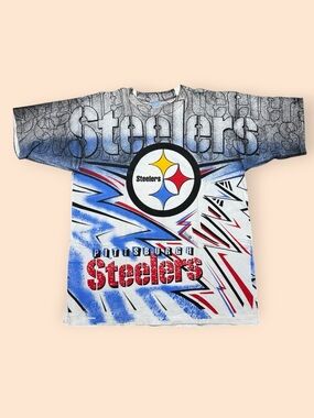 Vintage 1990s Pittsburgh Steelers Magic Johnson T’s T Shirt XL Vtg 90s